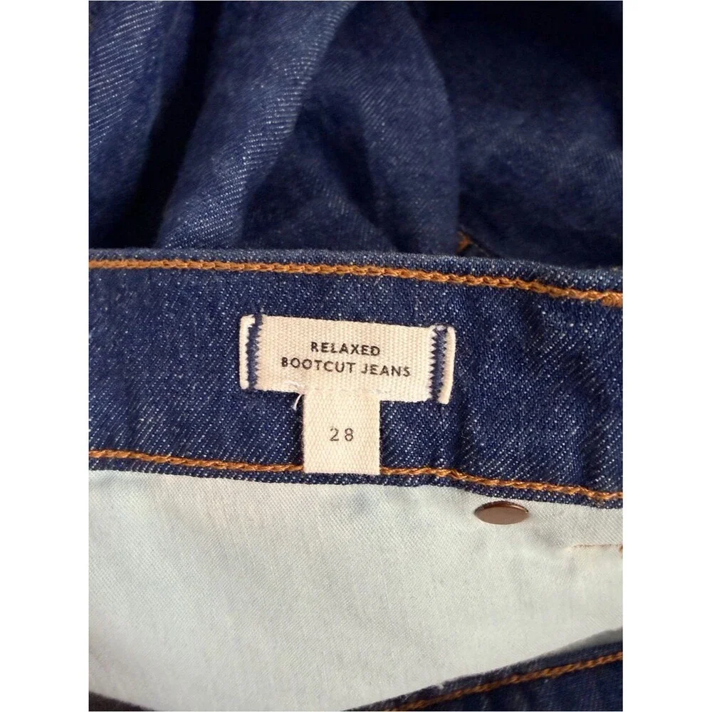 Madewell Relaxed Bootcut Jeans Size 28 Dark Wash High Rise Full Length